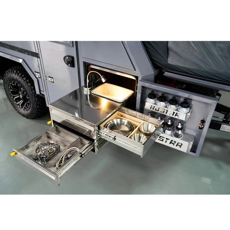 Фабрика прямая продажа Маленькие 1500 кг складывающиеся внедорожные прицепы 1000 мм Тяжелые рельсы с палаткой