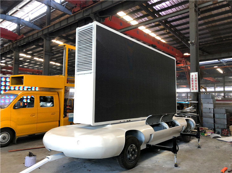 tamanho do módulo do reboque 192*192mm da propaganda do diodo emissor de luz 220V, reboque do quadro de avisos de Digitas do Dobro-eixo