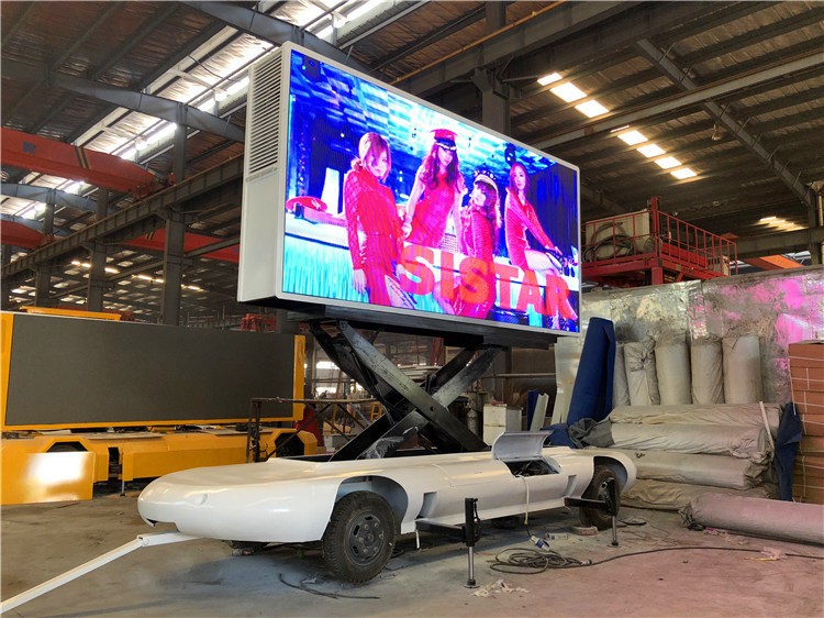 tamanho do módulo do reboque 192*192mm da propaganda do diodo emissor de luz 220V, reboque do quadro de avisos de Digitas do Dobro-eixo