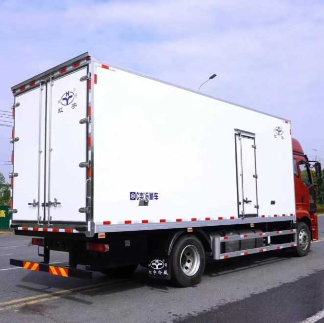 야채와 과일을 위한 FAW 10 톤 리퍼 트럭 냉장실 밴트럭