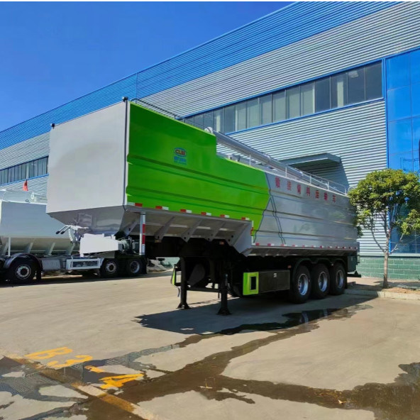 Прицеп с высокой производительностью зерна для кормов для животных полугрузовик 4 оси Максимальная скорость движения 90 км/ч