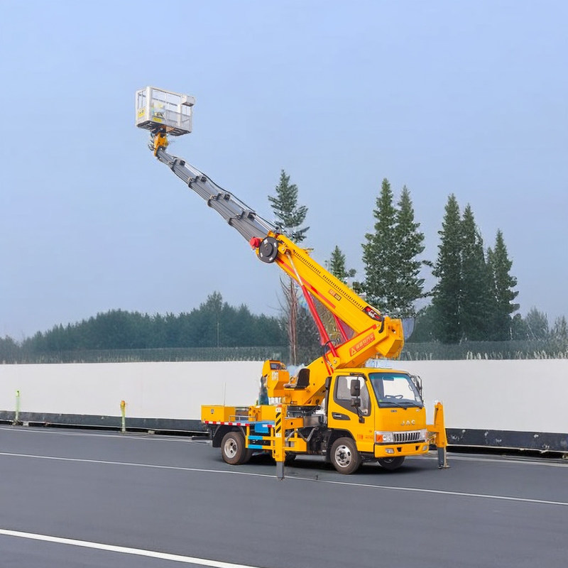 25m diesel plate-forme de travail aérien camion 2 essieux avec V avant et V arrière pompe d'urgence