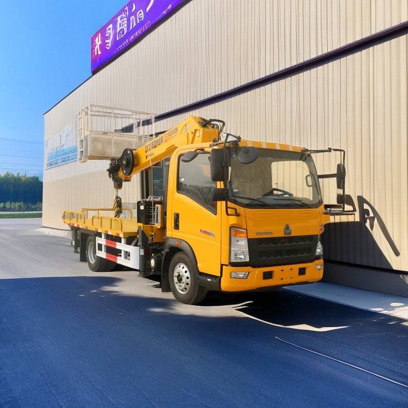 4955 kg Gewicht 4x2 Antrieb Luftarbeitsplattform Lkw mit 21M Teleskop-Boom