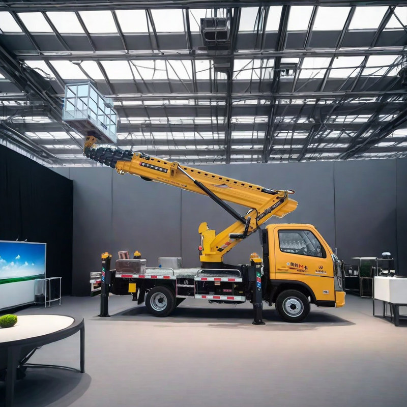 5850x2000x2750mm 트럭에 장착된 항공 작업 플랫폼 95km/h 항공 작업 플랫폼