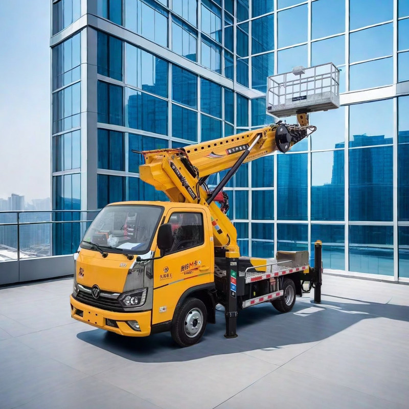 5850x2000x2750mm 트럭에 장착된 항공 작업 플랫폼 95km/h 항공 작업 플랫폼