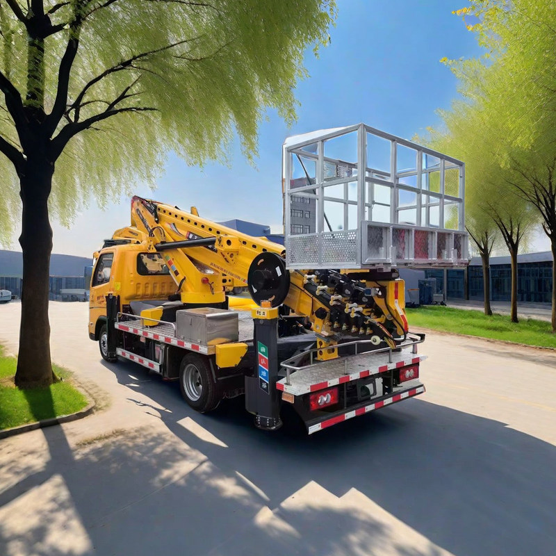 5850x2000x2750mm 트럭에 장착된 항공 작업 플랫폼 95km/h 항공 작업 플랫폼