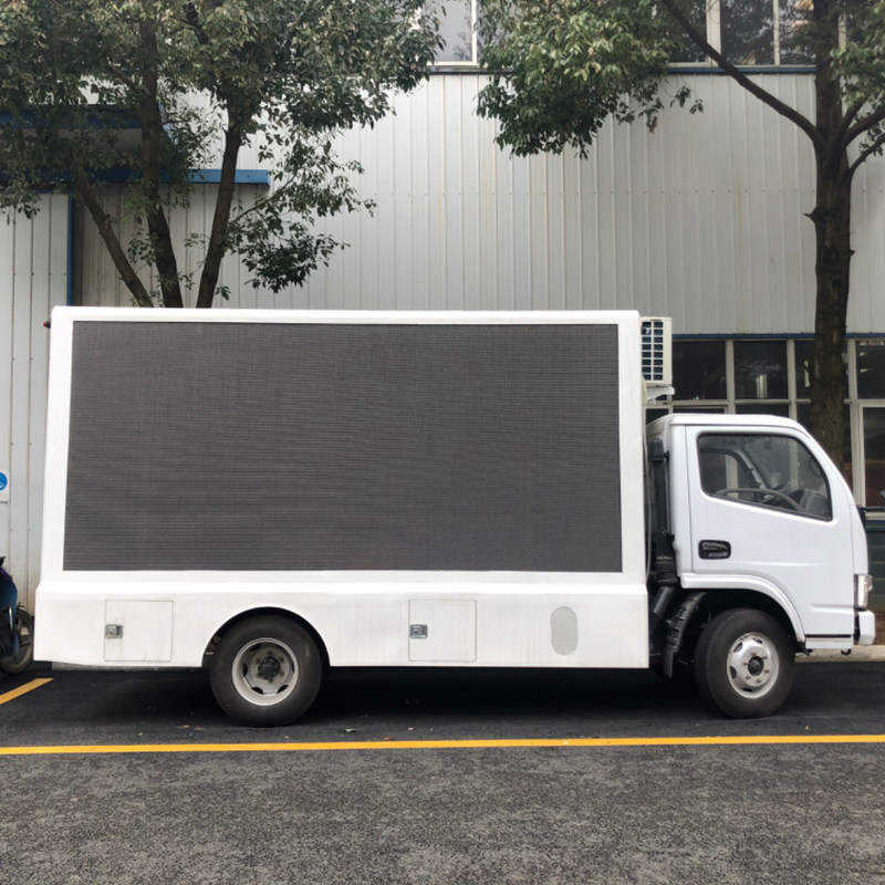 둥펑 4x2 LED 이동 트럭 광 상자 덮여 유리 및 광고를위한 야외 LED 화면