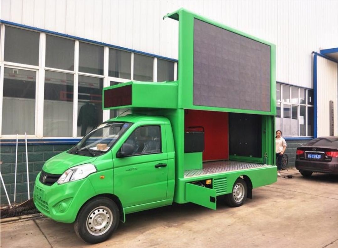 유로 5 아웃도어 P4 풀 컬러 LED 빌보드 모바일 광고 디지털 미디어 트럭